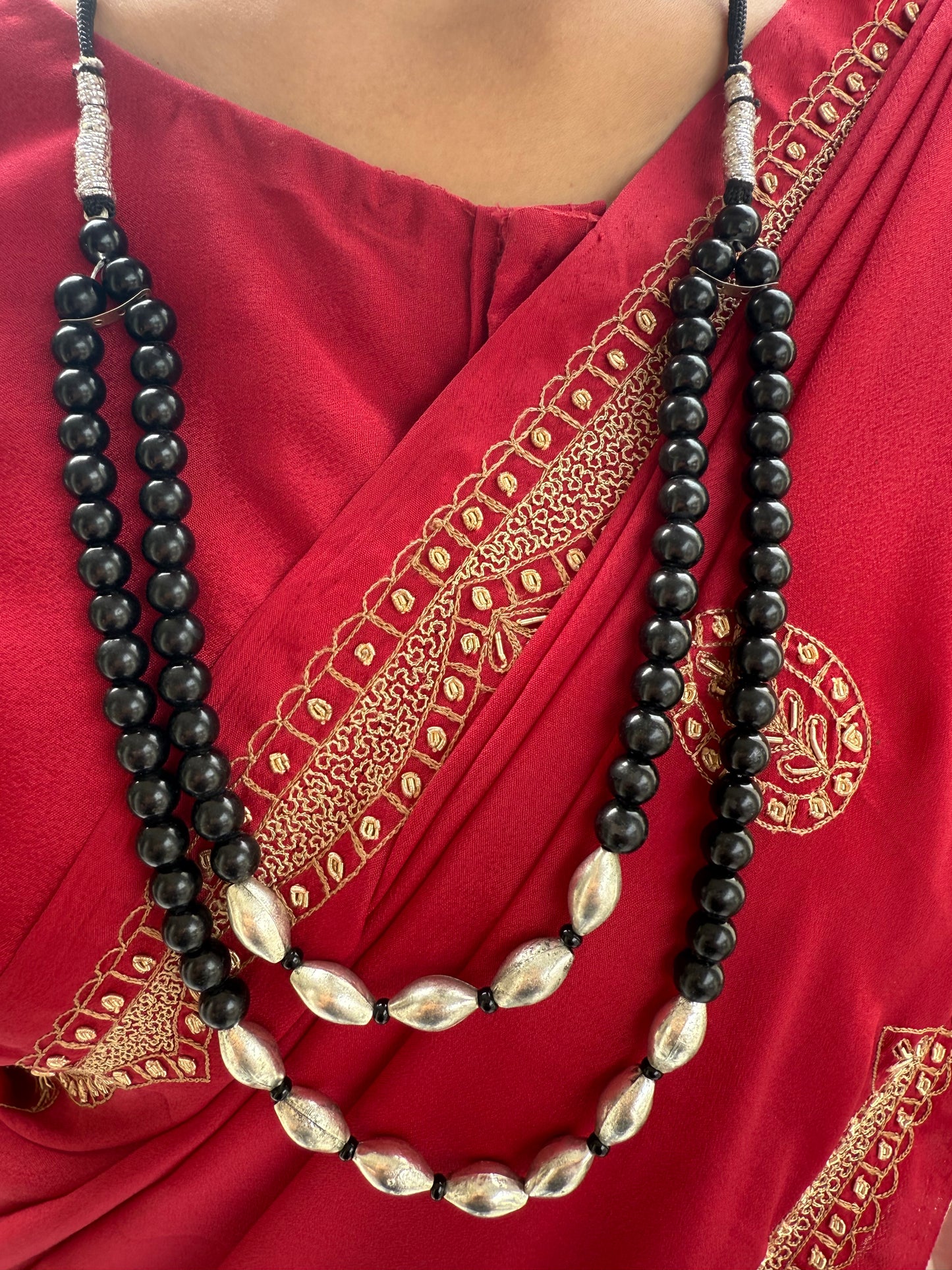 Green and Black Ball Mala