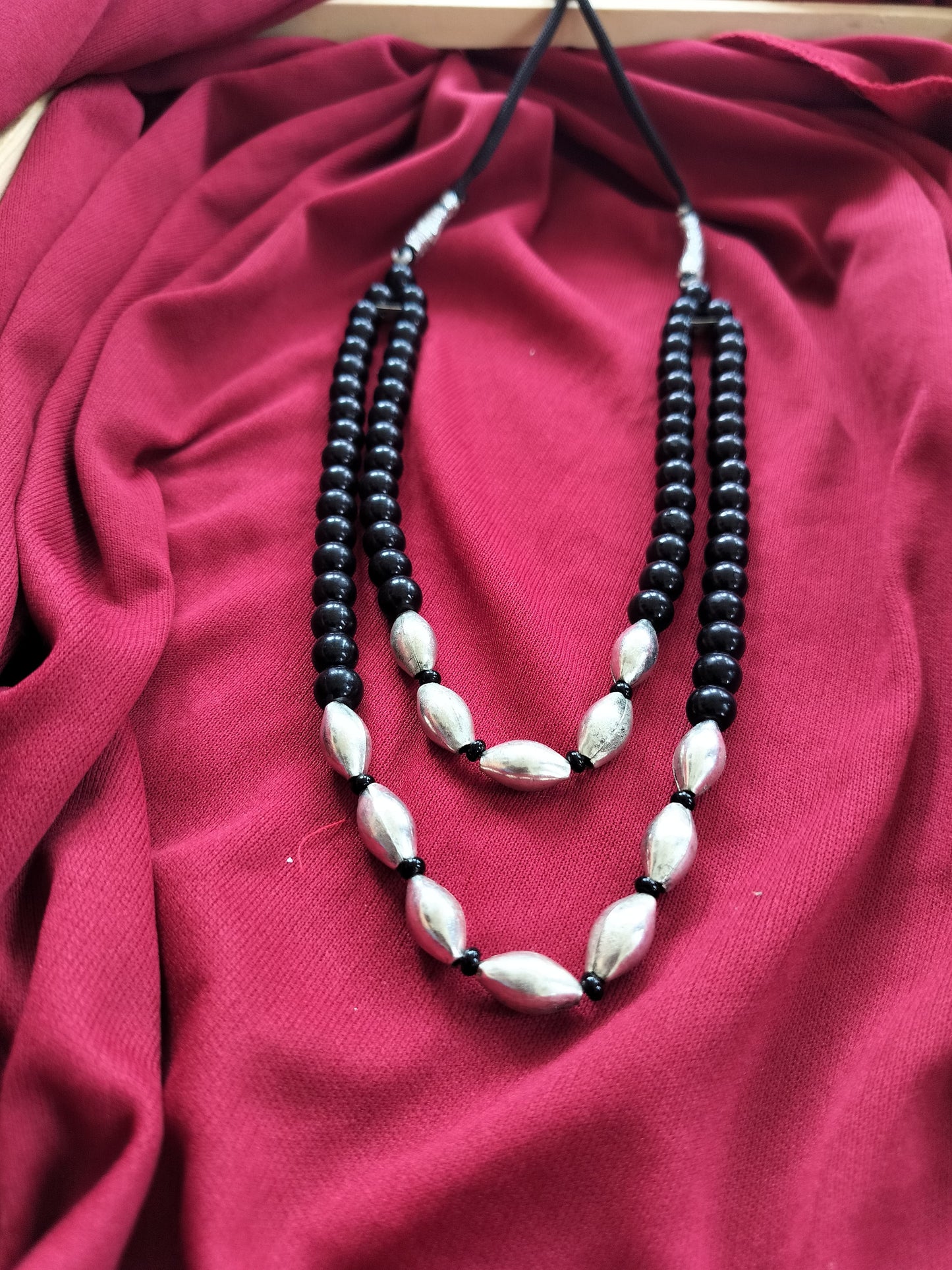 Green and Black Ball Mala