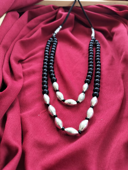Green and Black Ball Mala