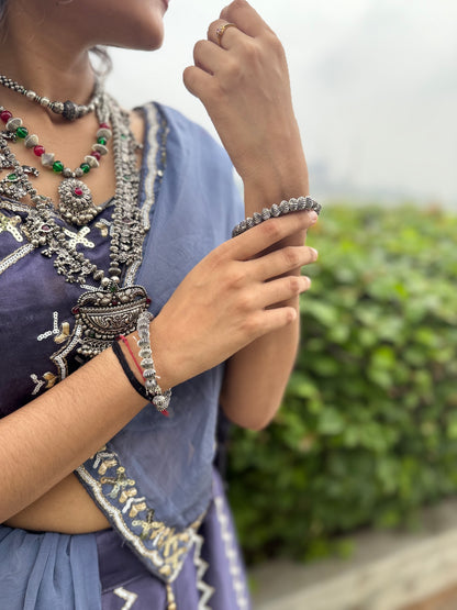 Oxidized Shell Bangles