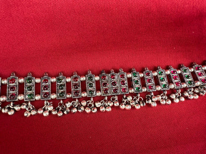 Sliver Green and Pink Choker