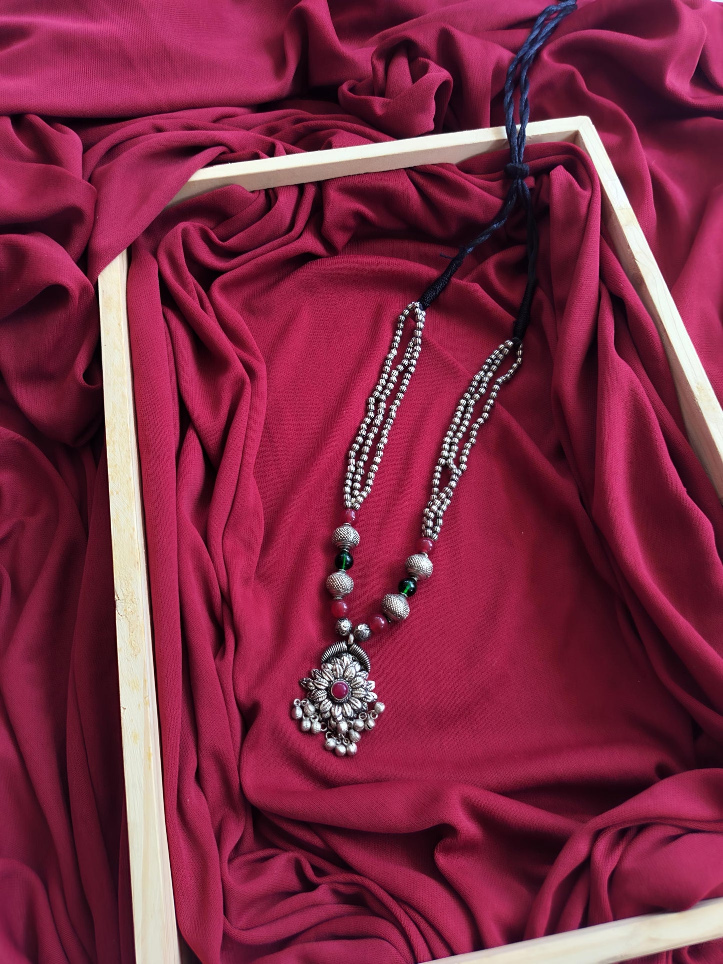 Flower Pendant Long Necklace