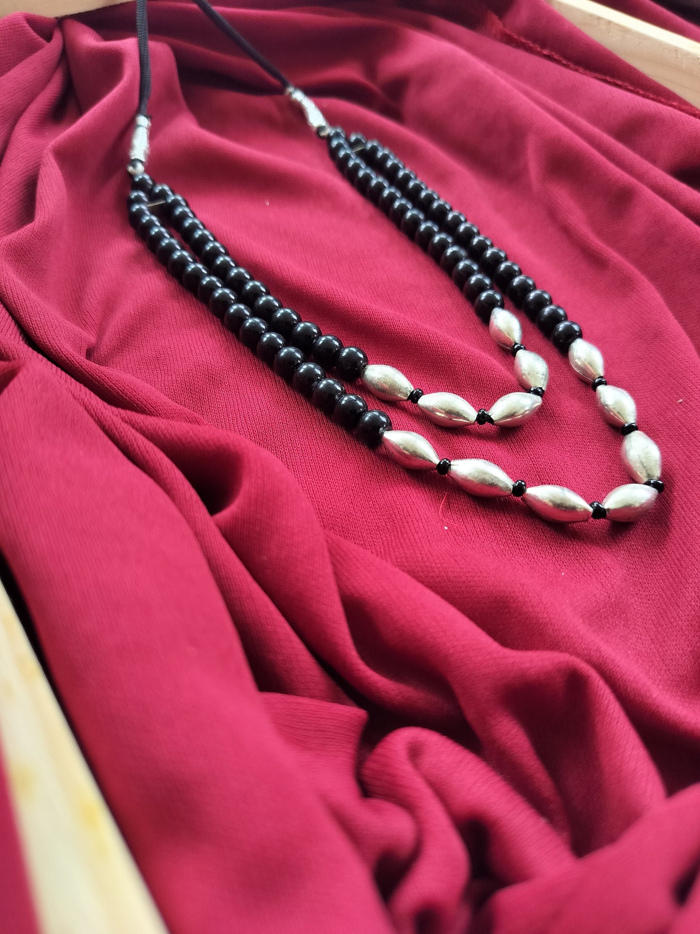 Green and Black Ball Mala
