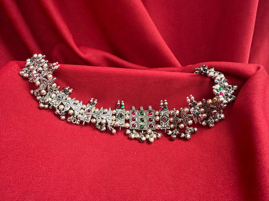 Sliver Floral Choker